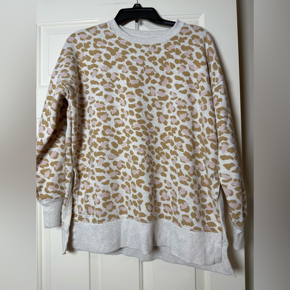 Aerie Cheetah Print Sweatshirt Pullover